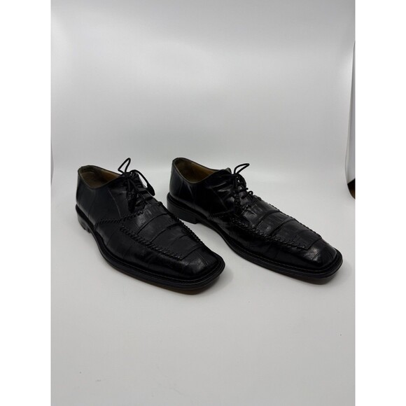 David Eden Genuine  Crocodile Men’s Size 9 - Black Square Toe - Handmade
